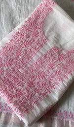 将图像加载到图库查看器中， Women's Lakhnavi Handcrafted Mul Chanderi Unstitched Kurta And Dupatta Set - HONC0314667