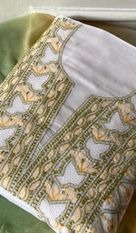 Load image into Gallery viewer, Women's Lakhnavi Handcrafted Cotton Unstitched Chikankari Suit Material - HONC0367398
