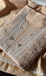 将图像加载到图库查看器中， Mehr Women&#39;s Lakhnavi Handcrafted Maheshwari Mul Chanderi Kurta And Dupatta Set - HONC0285403
