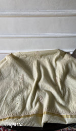 将图像加载到图库查看器中， Women's Lakhnavi Handcrafted Mul Chanderi Unstitched Chikankari Full Suit Material - HONC0345323
