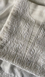 Load image into Gallery viewer, Women's Lucknowi Handcrafted Kota Cotton Chikankari Kurta And Dupatta Set - HONC0217684