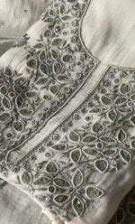Load image into Gallery viewer, Women&#39;s Lakhnavi Handcrafted Mul Chanderi UnStitched Kurta And Dupatta Set - HONC0314858
