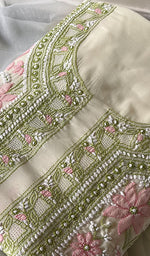 Load image into Gallery viewer, Women&#39;s Lakhnavi Handcrafted Cotton Chikankari Suit Material - HONC0291773
