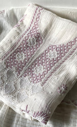Load image into Gallery viewer, Women's Lakhnavi Handcrafted Unstitched Mul Chanderi Kurta And Dupatta Set - HONC0319478