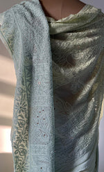 Load image into Gallery viewer, Women&#39;s Lakhnavi Handcrafted Viscose Georgette Chikankari Saree - HONC0271074

