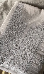 Load image into Gallery viewer, Women's Lakhnavi Handcrafted Mul Chanderi Unstitched Chikankari Full Suit Material - HONC0319531