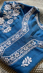 将图像加载到图库查看器中， Women&#39;s Lucknowi Handcrafted Cotton Chikankari Kurti - HONC0301056
