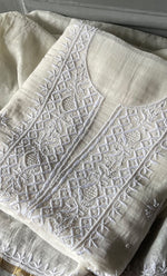 将图像加载到图库查看器中， Women&#39;s Lakhnavi Handcrafted Mul Chanderi Kurta And Dupatta Set - HONC0305478
