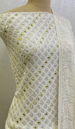 Load image into Gallery viewer, Women&#39;s Lakhnavi Handcrafted Bridal Pure Silk Georgette Chikankari Lehenga Set - HONC0102936