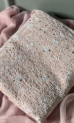 Load image into Gallery viewer, Women&#39;s Lakhnavi Handcrafted Unstitched Cotton Chikankari Suit Material - HONC0264453
