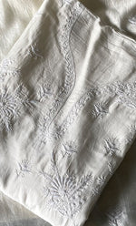 Load image into Gallery viewer, Women's Lakhnavi Handcrafted Chanderi Silk Semi - Stitched Kurta And Dupatta Set - HONC0314227