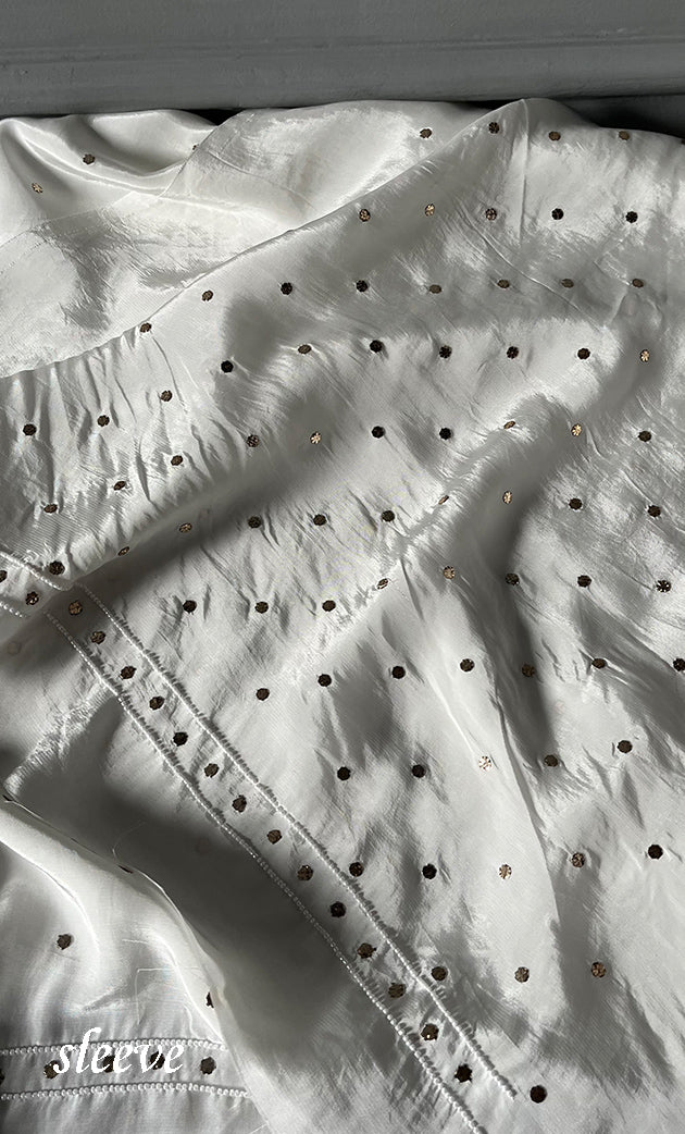 Women's Lucknowi Handcrafted Crepe  Chikankari Unstitched Kurta Dupatta Set- HONC0283633