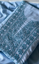 Load image into Gallery viewer, Women&#39;s Lakhnavi Handcrafted Cotton Chikankari Kurta And Kurta Dupatta Set - HONC0245293
