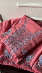 将图像加载到图库查看器中， Titlee Women's Lakhnavi Handcrafted Mul Chanderi Unstitched Chikankari Full Suit Material - HONC0312077