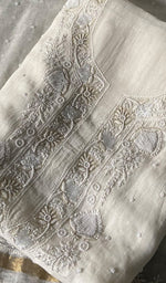 将图像加载到图库查看器中， Women's Lakhnavi Handcrafted Mul Chanderi Unstitched Kurta And Dupatta Set - HONC0342904