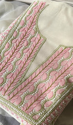 Load image into Gallery viewer, Women&#39;s Lakhnavi Handcrafted Cotton Chikankari Suit Material - HONC0291776
