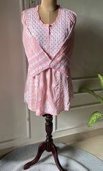 Load image into Gallery viewer, Women's Lakhnavi Handcrafted Cotton Chikankari Top -  HONC0282135