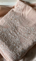 将图像加载到图库查看器中， Women&#39;s Lakhnavi Handcrafted  Maheshwari  Mul Chanderi Unstitched Kurta And Dupatta Set - HONC0275131
