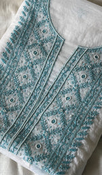 Load image into Gallery viewer, Women&#39;s Lakhnavi Handcrafted Mul Chanderi Kurta And Dupatta Set - HONC0257360
