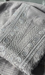 Load image into Gallery viewer, Women&#39;s Lakhnavi Handcrafted Munga Silk Chikankari Kurta And Dupatta Set- HONC0280262
