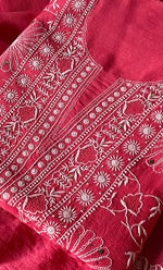 将图像加载到图库查看器中， Women&#39;s Lakhnavi Handcrafted Maheshwari Mul Chanderi Unstitched Kurta And Dupatta Set - HONC0275135
