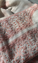 将图像加载到图库查看器中， Women&#39;s Lakhnavi Handcrafted Mul Chanderi UnStitched Kurta And Dupatta Set - HONC0300406
