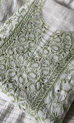 Load image into Gallery viewer, Women's Lakhnavi Handcrafted Mul Chanderi Unstitched Kurta And Dupatta Set- HONC0278942
