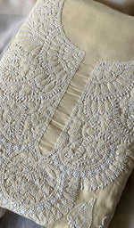 Load image into Gallery viewer, Women&#39;s Lakhnavi Handcrafted Cotton Chikankari Suit Material - HONC0264504
