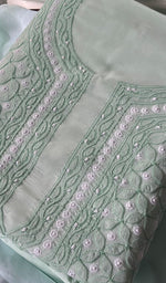 Load image into Gallery viewer, Women&#39;s Lakhnavi Handcrafted Cotton Chikankari Suit Material - HONC0291770
