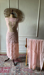 Load image into Gallery viewer, Women's Lakhnavi Handcrafted Mul Chanderi Unstitched Chikankari Full Suit - HONC0349095
