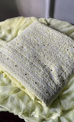 将图像加载到图库查看器中， Women&#39;s Lakhnavi Handcrafted Unstitched Cotton Chikankari Suit Material - HONC0264454
