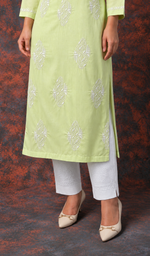 Women's Lucknowi Handcrafted Cotton Chikankari Kurti - HONC0161351