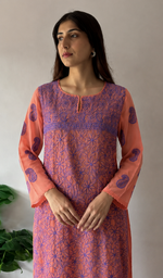 Women's Lakhnavi Handcrafted Faux-Georgette Chikankari Kurti - n1556