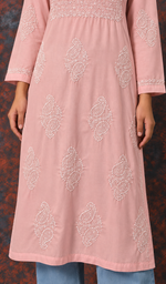Women's Lucknowi Handcrafted Mul Cotton Chikankari Kurti - HONC0161329