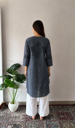 Cotton Chikankari Stitched Kurti HONC070212