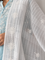 Women's Lucknowi Handcrafted Cotton Chikankari Dupatta - HONC0386479