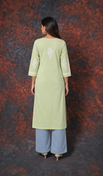 Women's Lucknowi Handcrafted Cotton Chikankari Kurti- HONC0234245