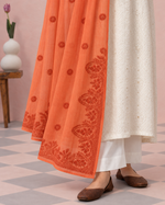 Women's Lucknowi Handcrafted Cotton Chikankari Dupatta - HONC0210041