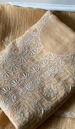Load image into Gallery viewer, Aseel Women's Lakhnavi Handcrafted MUl Chanderi Unstitched Chikankari Full Suit - HONC0342157
