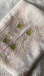 Load image into Gallery viewer, Rashi Women's Lakhnavi Handcrafted Mul Chanderi Unstitched Kurta And Dupatta Set - HONC0343184