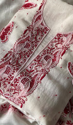 Load image into Gallery viewer, Titlee Women's Lakhnavi Handcrafted Mul Chanderi Unstitched Kurta And Dupatta Set - HONC0347333