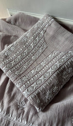 将图像加载到图库查看器中， Women's Lakhnavi Handcrafted Mul Chanderi Unstitched Kurta And Dupatta Set - HONC0374450