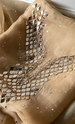 将图像加载到图库查看器中， Alfia Women&#39;s Lakhnavi Handcrafted Pure Organza Chikankari Unstitched Kurta And Dupatta Set- HONC0328073
