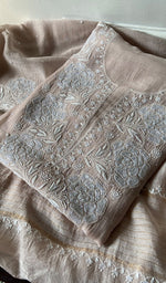 Load image into Gallery viewer, Women's Lakhnavi Handcrafted Mul Chanderi Kurta And Dupatta Set .