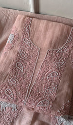 Load image into Gallery viewer, Hunar Women&#39;s Lakhnavi Handcrafted Mul Chanderi Kurta And Dupatta Set - HONC0277082
