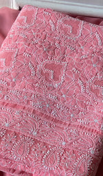 Load image into Gallery viewer, Women's Lakhnavi Handcrafted Cotton Unstitched Chikankari Suit Material - HONC0354974