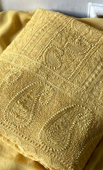 Load image into Gallery viewer, Women's Lucknowi Handcrafted Viscose Georgette Unstitched Chikankari Suit Material - HONC0299914