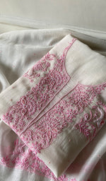 Load image into Gallery viewer, Titlee Women's Lakhnavi Handcrafted Mul Chanderi Unstitched Kurta And Dupatta Set - HONC0365664
