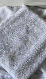 Load image into Gallery viewer, Women's Lucknowi Handcrafted Viscose Georgette Unstitched Chikankari Kurta and Dupatta Set- HONC0341937