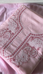 Load image into Gallery viewer, Women's Lakhnavi Handcrafted Unstitched Cotton Chikankari Suit Material - HONC0351044